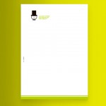 papel de carta corporativa para una tienda de ropa hipster